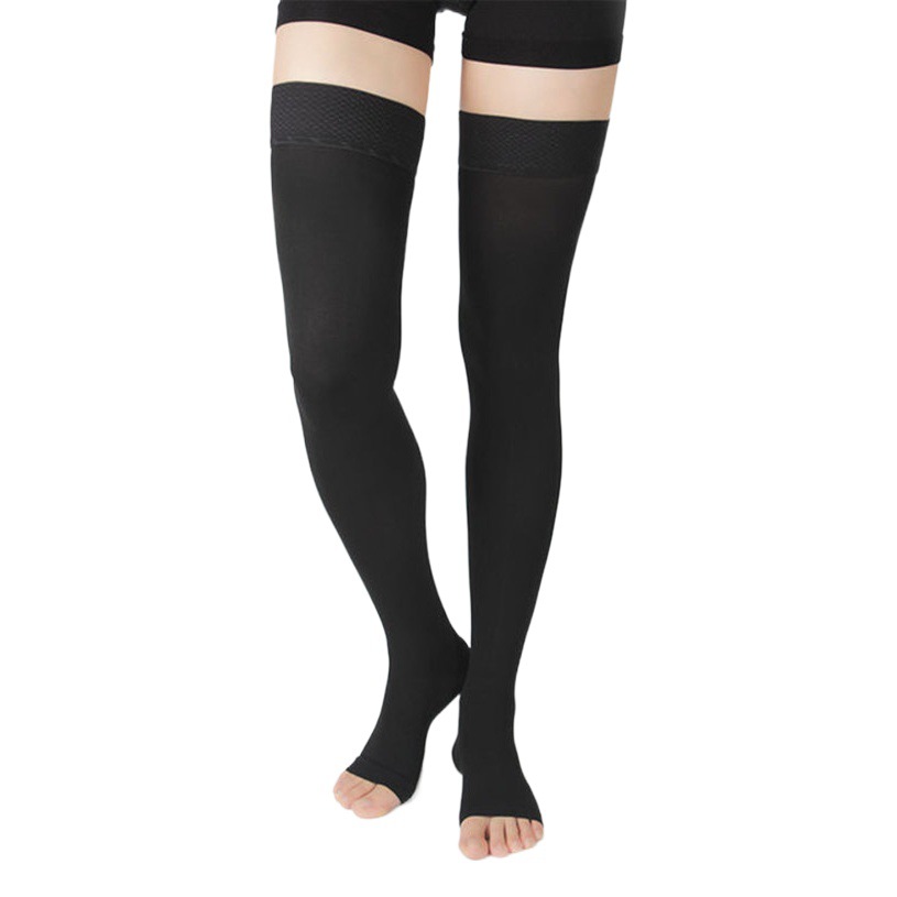 Long Compression Stockings, Medical-Grade Vein Elastic Stockings, Large Size Anti-Embolism Thigh Care Socks, Thigh High, in Stock