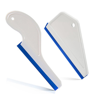 Cross-border car film tools Oxford soft water scraper glass cleaning white blue shaped trapezoidal body film scraper