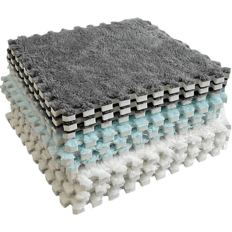 Plush carpet for bedroom, erasable floor mat from foam