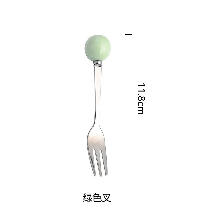 ins水果叉套装甜品叉子收纳罐儿童不锈钢水果签创意ktv小叉子|undefined