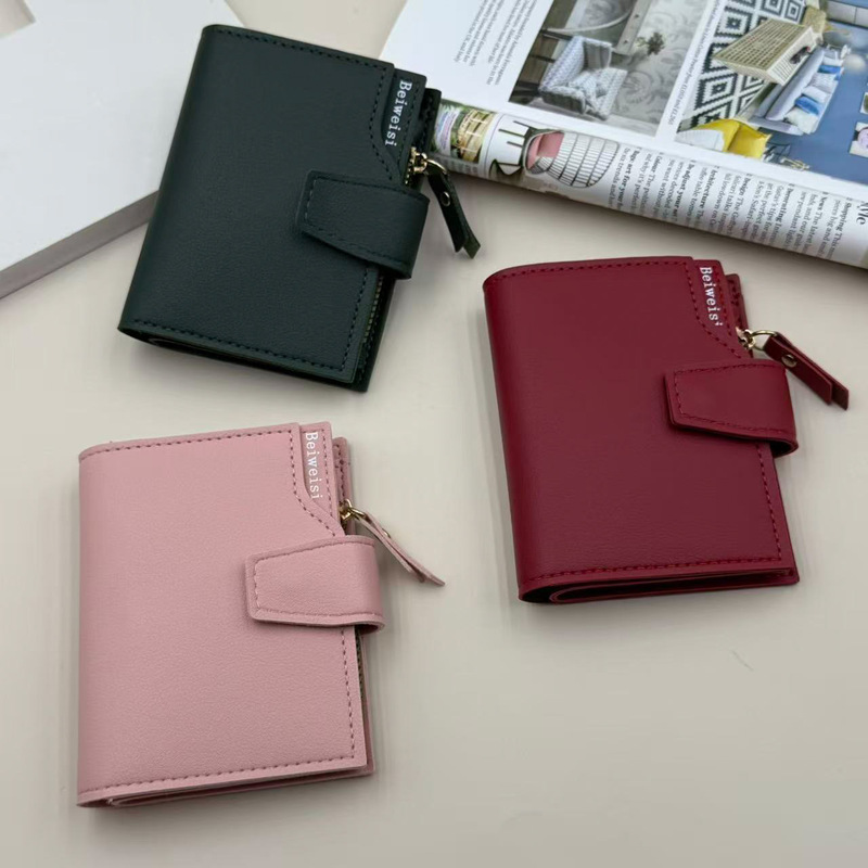 Cross-Border Direct Supply Women's Wallet 70% off Card Holder Multi-Functional Multi-Card Slot Wallet Amazon Best-Selling Buckle Women's Wallet