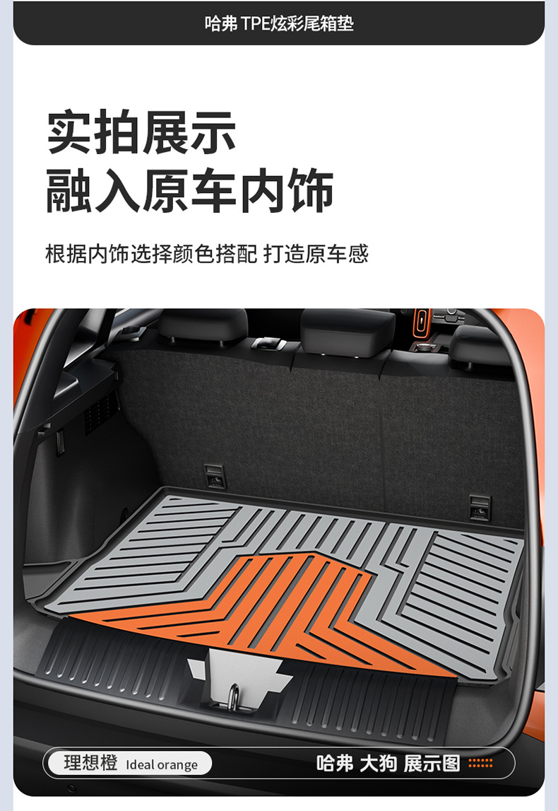 Suitable for Haval H6, Big Dog, Menglong, Xiaolong Max, H6L, Special Colorful Tpe Car Trunk Mat