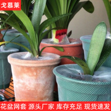 花盆网套 盆栽防溅土保护网套  高弹PE绿植包装网套花盆网罩