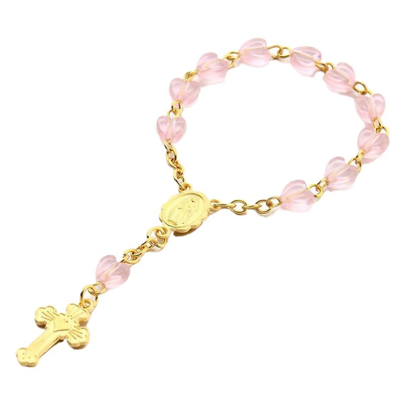 Etsy горячий продавать ребенок розовый крем Роза браслет любовь бусы подарок свадебный подарок палец цепи