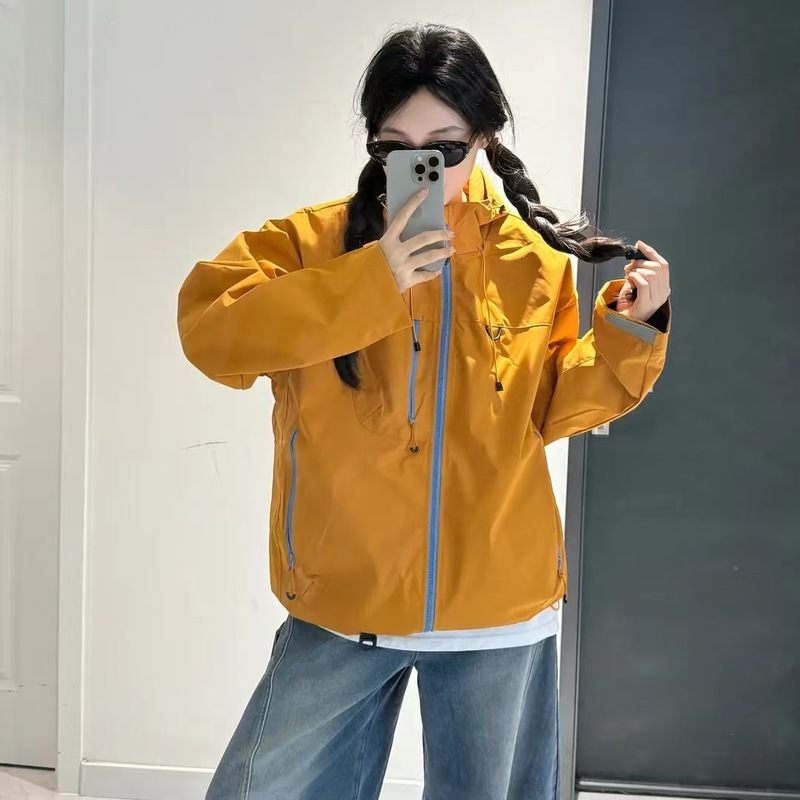 多巴胺户外软壳冲锋衣男女款秋季徒步骑行登山服情侣工装夹克外套|undefined