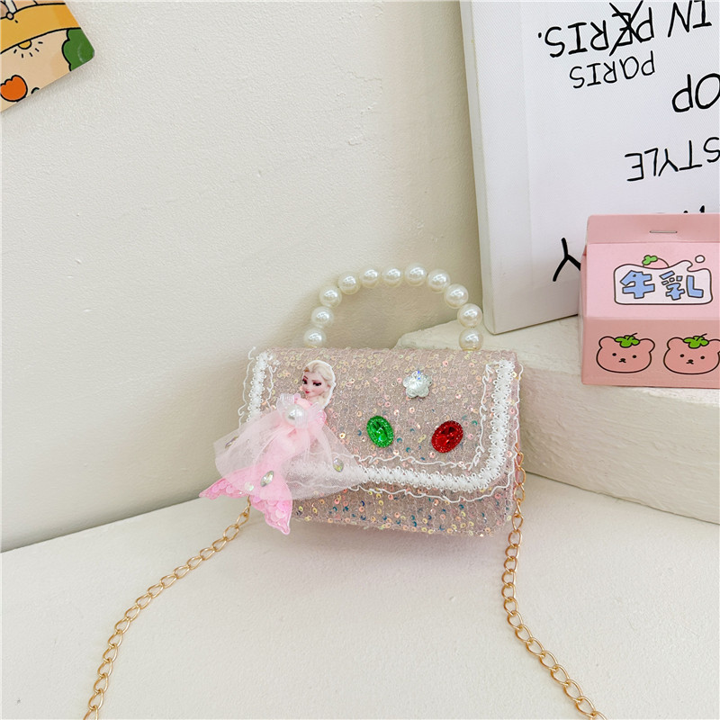 Nueva chica pequeña bolsa de hombro fragante bolso de moda perla esquinilla bolsa de cadena de cambio bolso cuadrado