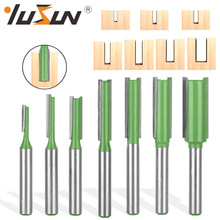 绿色直刀7件套1/4柄6柄木工铣刀具双刃直刀开槽刀修边机电木铣
