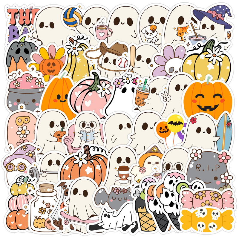 クロスボーダー 50 ハロウィンゴースト落書きステッカー携帯電話ウォーターカップ防水装飾ステッカー漫画ハロウィンステッカー|undefined