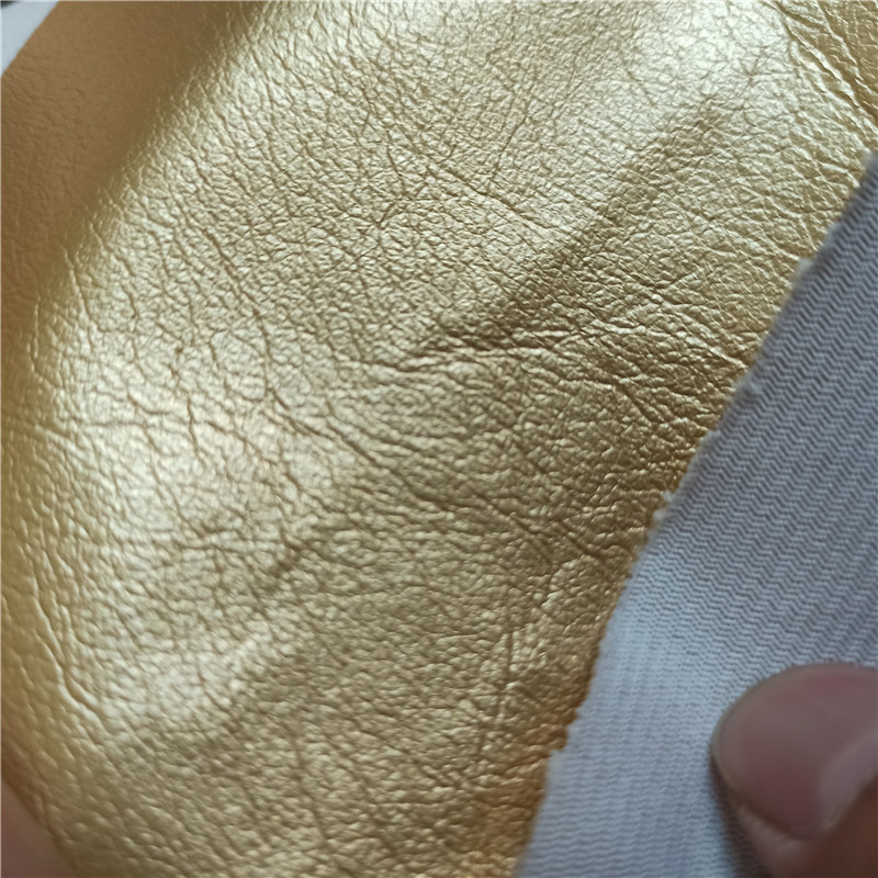 PU0.5厚金色黑加亮体育用品拳击手套包边薄切条人造合成皮革面料