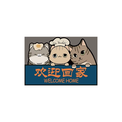 Avtomobil döşəmə paspasları — door mat cute kitten home