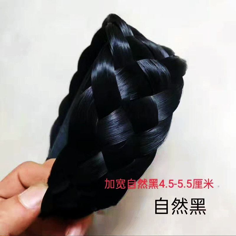 C25五股假髮發箍自然黑