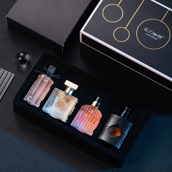 Authentic Flower Story Women's Perfume Set Gift Box Fresh and Long-Lasting Light Fragrance Black Raven Wholesale Long-Lasting Fragrance