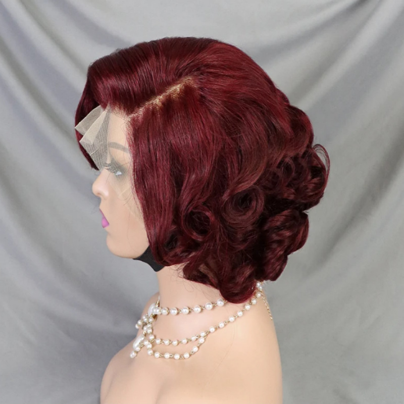 250g Weight Full Head Wigs Wig & Hair Extension Type Wigs Wig Accessories Short Curly Hair Wig Hairstyle Real Hair Hair Material Casual, Street Occasion Women's Gender Simple Style Style Women's Simple Style Casual Street Real Hair Short Curly Hair Wigs 12