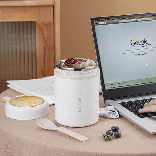 304 stainless steel constant temperature lunch box USB heating large capacity lunch box outdoor office workers portable thermos cooking pot wholesale