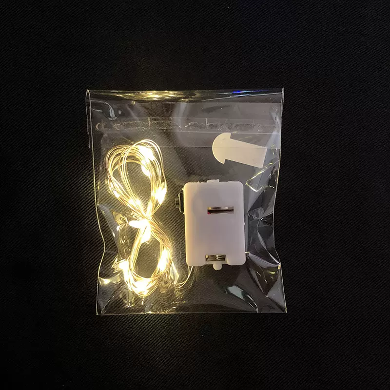 七夕圣诞蛋糕花束装饰LED灯串Ag13小白盒三档闪光波波球彩灯