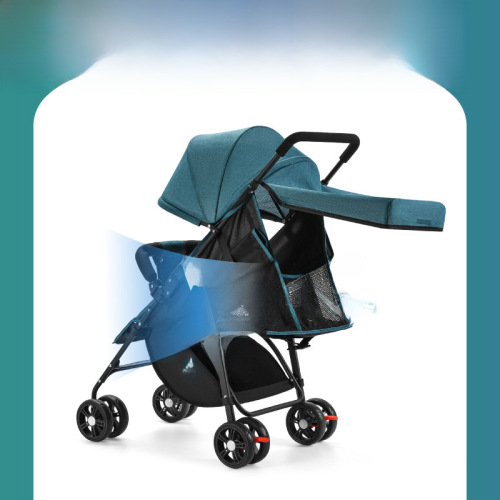 Wholesale convertible stroller, suitable for sitting and lying, ultra-light and portable folding baby stroller, four-wheeled children's pushchair