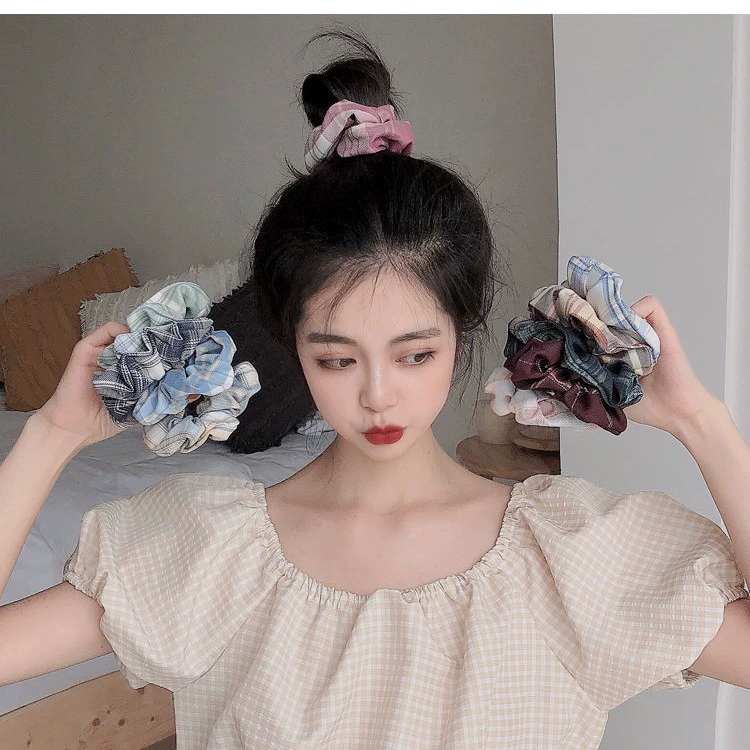Корея волосы прожиг large intestine hair ribbon полосы галстук голова верёвка сеть красный девочка полный жир кишечника шарик волосы кольцо оптом