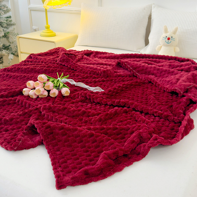 2025 nueva manta dorada de lana de seda manta de siesta manta de cuatro estaciones manta de sofá de color sólido universal manta de lana de coral nórdica