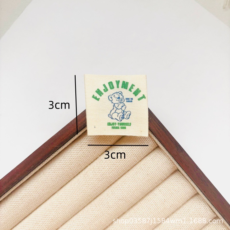 现货纯棉布标服装领标彩色樱桃潮流时尚装饰贴布箱包标签辅料批发|undefined