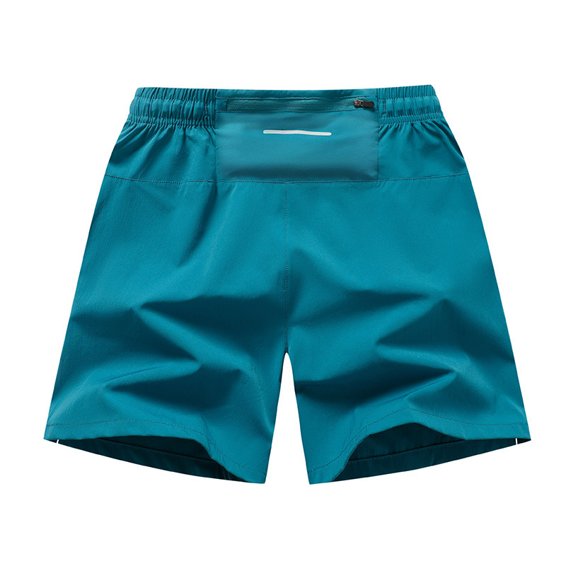 Factory Wholesale Summer Sports Shorts for Men with Back Waist Zipper Pocket, Ice Silk Quick-Dry Breathable Lightweight Running Shorts