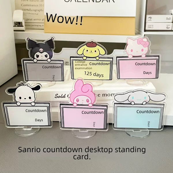 Countdown gift desktop inspirational learning brand creative acrylic note holder ornaments cute girl heart