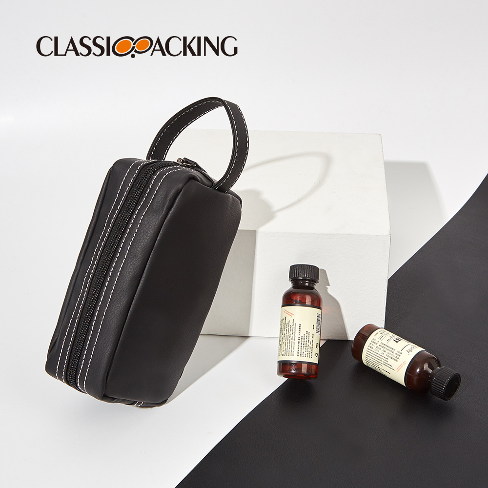 2023 nuevo material de LA PU bolsa de lavado a prueba de agua de gran capacidad simple bolsa de cosméticos portátil de viaje de negocios bolsa de almacenamiento