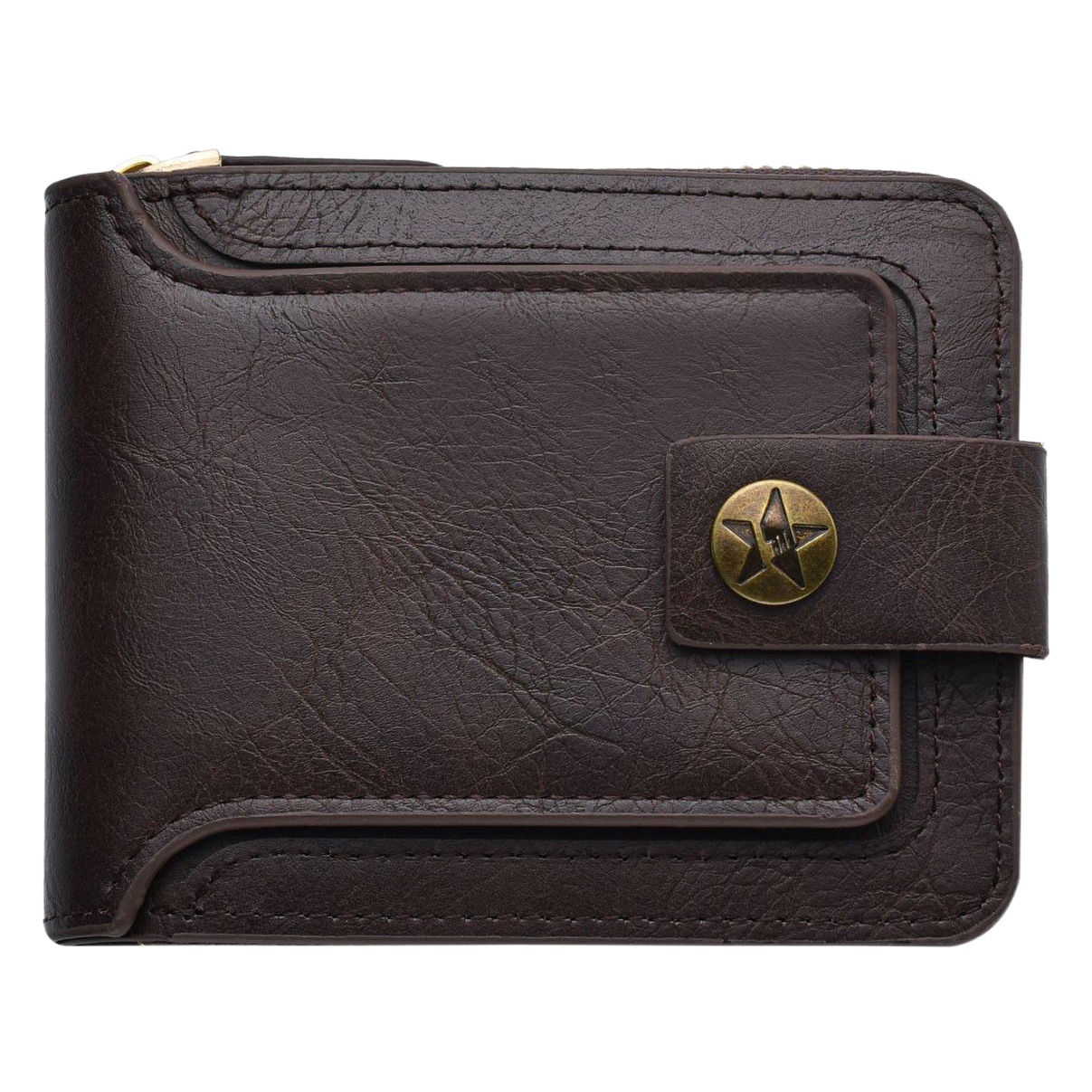 2023 hombres de la cartera corta de moda retro cremallera bolsa multi-tarjeta de la cartera de gran capacidad popular titular de la tarjeta portátil