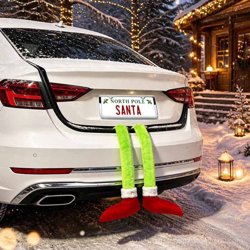 Cross-Border Grinch Christmas Decoration Gift Elf Christmas Green-Haired Monster Car Pendant Christmas Tree Decorations