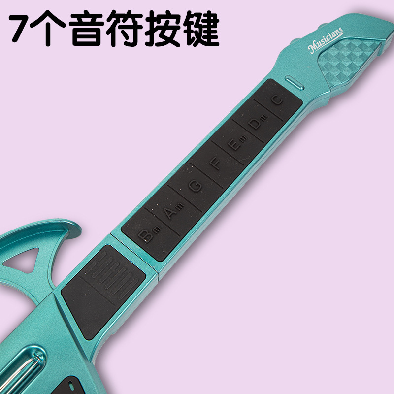 跨境儿童智能电子无弦自动挡吉他玩具初学新手入门级吉他可折叠|undefined