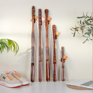 Pure Solid Wood Long-Handled Shoe Lace for Home Use, Hotel Shoe Lace Without Bending Over, No Help Needed, Wooden Shoe Lace Manufacturer Wholesale