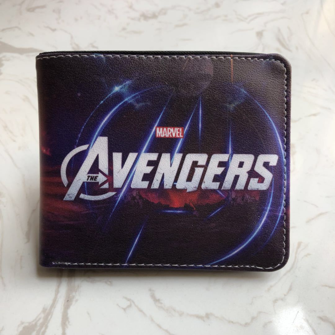 Superhéroe de dibujos animados anime periférico corto Niños estudiante masculino y femenino Cartera de dibujos animados cartera titular de la tarjeta