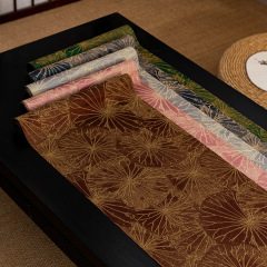 織錦荷韻茶席茶盤墊子干泡茶具配件茶墊大號新中式禪意茶桌布墊