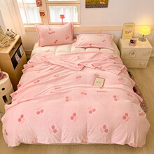 *新款高克重双面雪花绒毛毯保暖办公室盖毯家用学生毯子