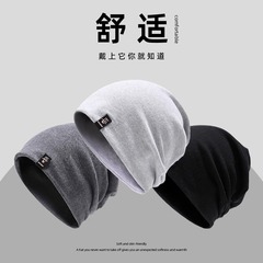 帽子女春秋冷帽包头帽全棉头巾ins潮薄款套头保暖睡帽男冬堆堆帽