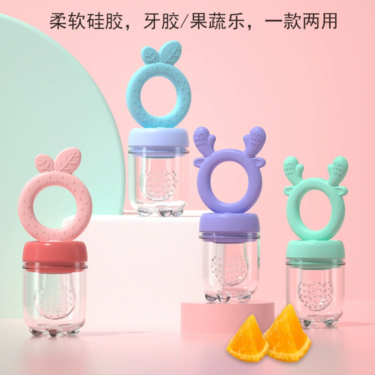 2022 Новый детский шлифовальный клей Фруктовый и овощной клей для укуса Силиконовая резинка Детская силиконовая шлифовальная палочка