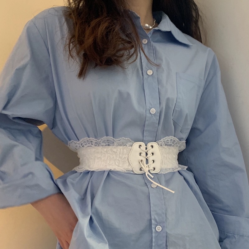 Women's Corset Belt Elastic Waist-shaping Lace Cincher For Dress_voghion.com