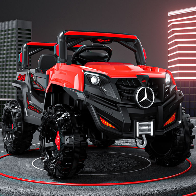 Coche eléctrico directo de fábrica para niños Vehículo todoterreno de cuatro ruedas Control remoto Coche de juguete para niños Asiento de bebé para hombres y mujeres Coche oscilante