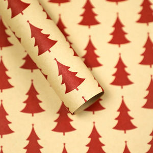 Material de ramo navideño de doble cara impresión en color bolsa kraft papel de flores caja de regalo papel de regalo de navidad