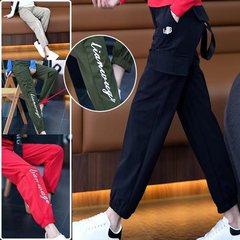 春夏健身褲女子新款薄款戶外跑步束腿褲顯瘦寬鬆工裝褲運動褲