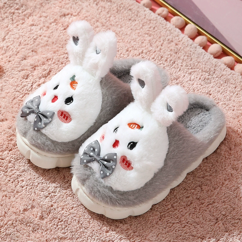 Детские теплые пушистые slippers мультяшные, демисезонная обувь для мальчиков на платформе, для подростков