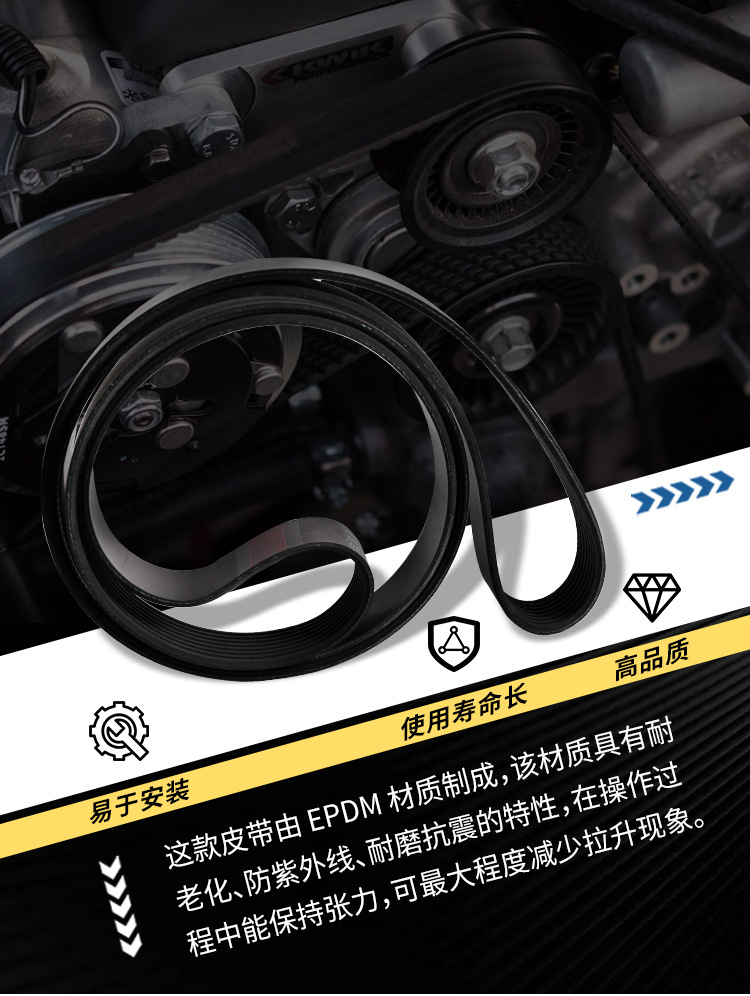 Cross-Border Supply of 8Pk2125 Automotive Drive Belts for Bobcat Loaders 6672021 Cummins 3289492
