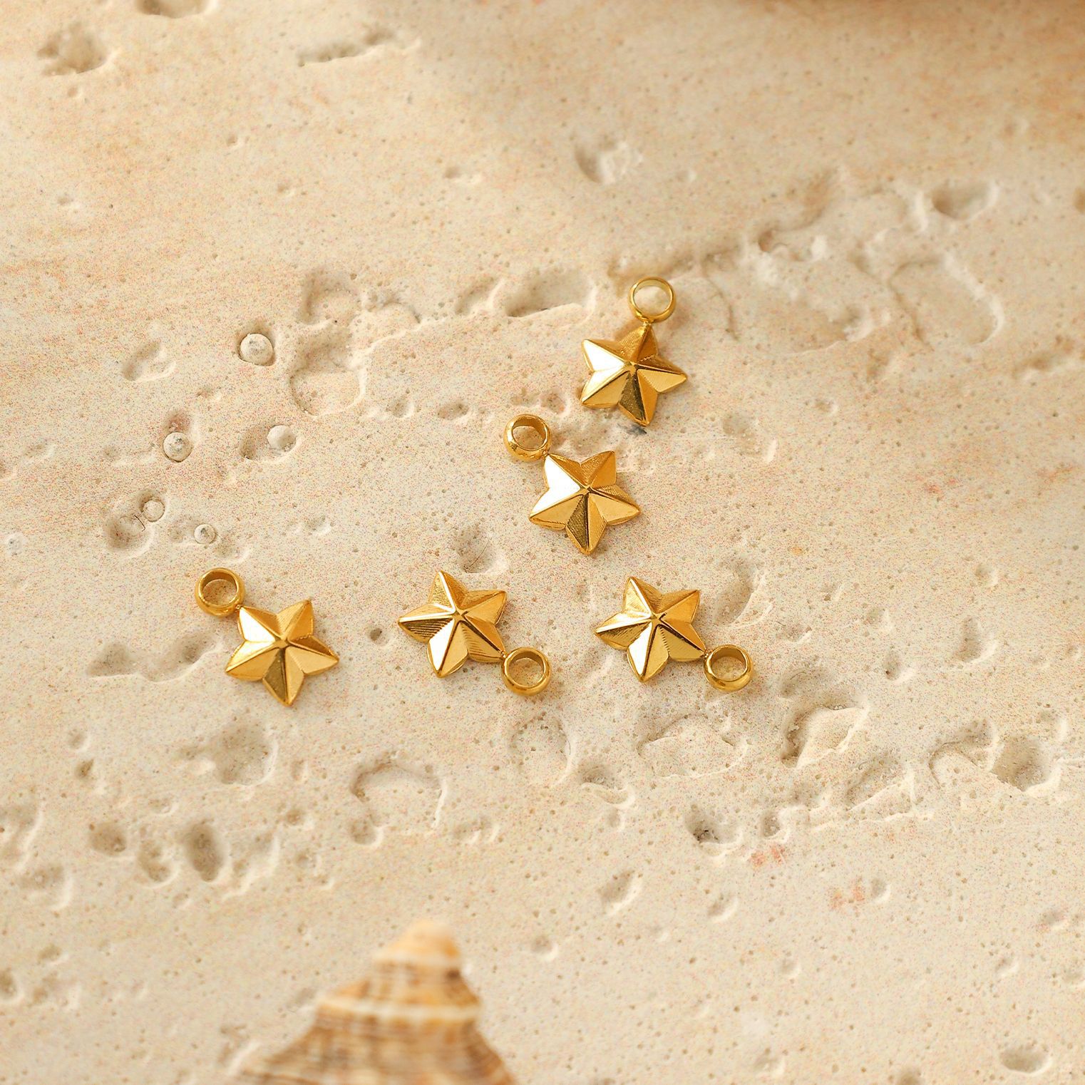 Star Pattern 5 PCS/Package 304 Stainless Steel Star Pendant