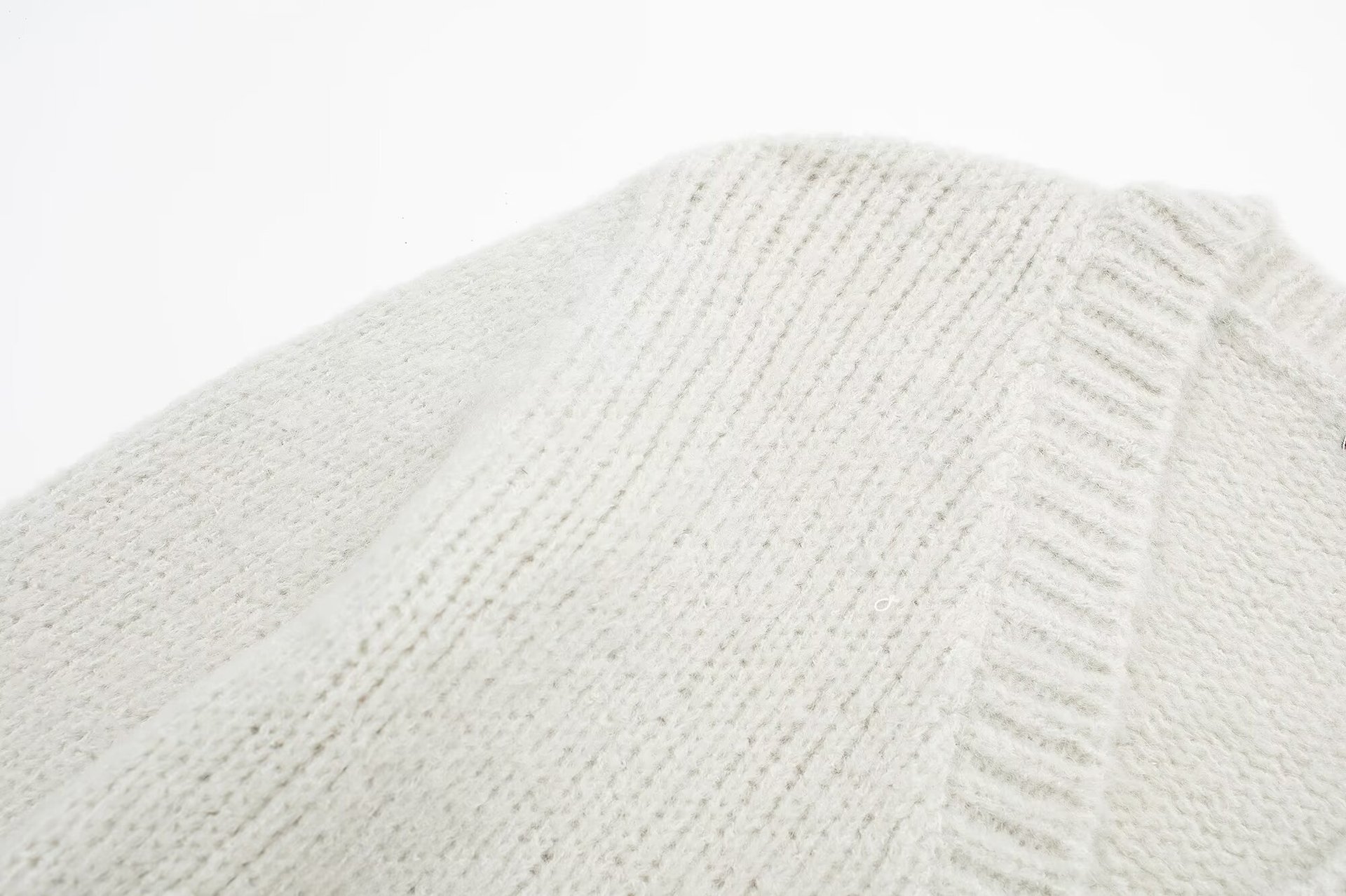 Dameskleding 2024 herfst en winter nieuwe straatmode V-hals gebreide cardigan jas_voghion.com