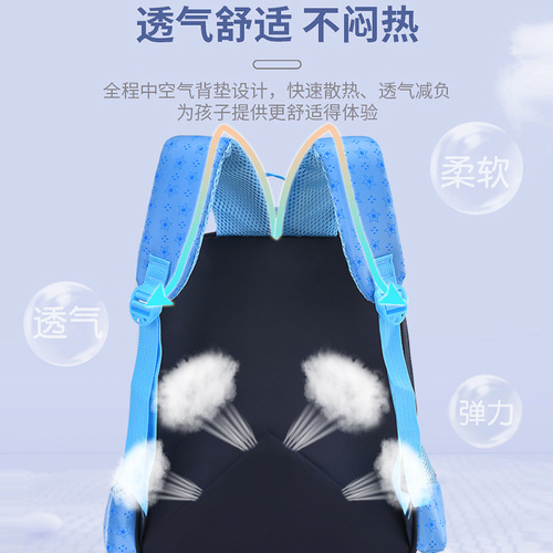 New Children's Schoolbag for Grades 1-3, Unisex Cartoon Cute Lightweight Back Support Double Shoulder Bag for Students