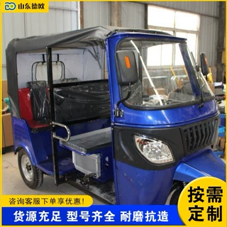 非洲印度拉客营运嘟嘟车 景区游览观光燃油突突车 电动带棚三轮车