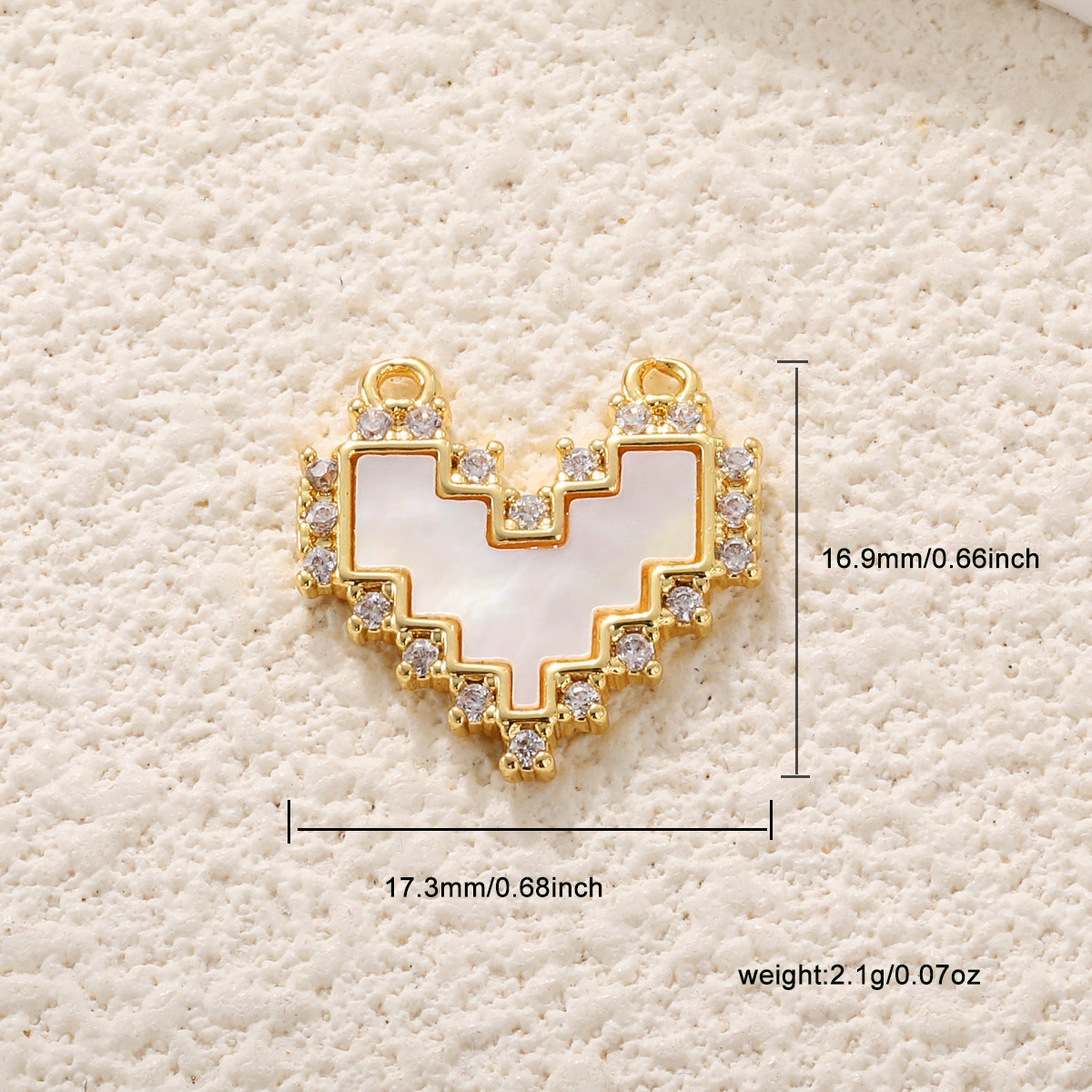 2g Weight Pendant Jewelry Making Type 23.8*24.3mm Jewelry Making Size Zircon Inlay Material DIY Jewelry Accessories Classification 1 Piece Quantity Copper Material Heart Shape Pattern Enamel, Inlay Design IG Style Style 1 Piece 23.8*24.3mm Copper Zircon Heart Shape Pendant 8