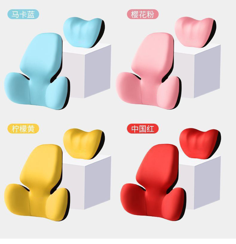 Car Headrest and Lumbar Support, Home Use Car Driver's Seat Backrest Cushion, Neck Pillow, Hug-Style Memory Foam Lumbar Pillow Cushion Wholesale