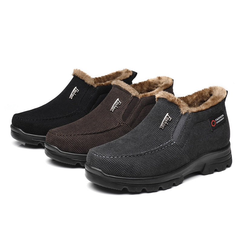 Men's Shoes Winter Old Beijing cloth shoes large size men's cotton shoes warm plus velvet thickened trendy all match non slip casual men's shoes_voghion.com