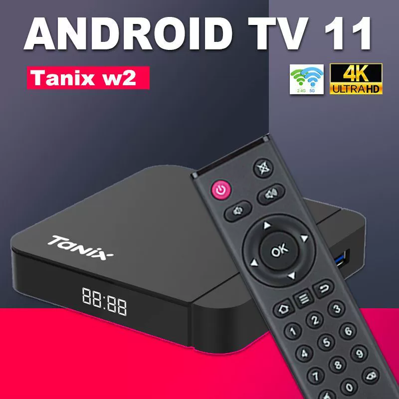 Tanix W2 сет-топ-бокс HD 4K Android TV-бокс беспроводной 5G wifi Bluetooth заводской опт