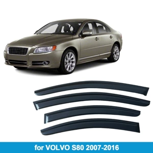 Suitable for Volvo S80 2007-2016 Rain Shield Side Window Deflector Rain Eyebrow Thickened Light-Transmitting